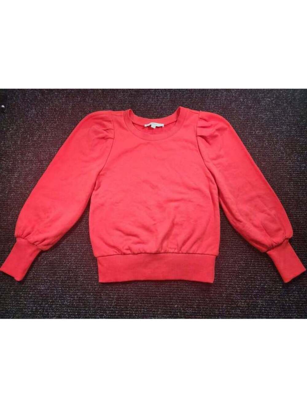 NWT LOFT Red Puff Sleeve Sweatshirt Size XS